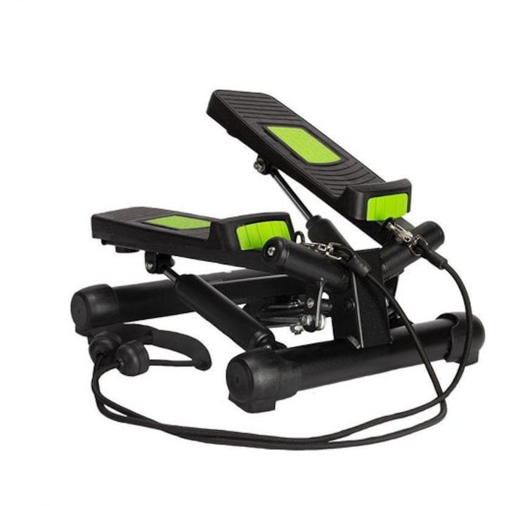 Reducere  RESIGILAT: Mini stepper VirtuFit ST10 2 in 1, corzi elastice pentru antrenamentul bratelor, calculator integrat, cabluri de rezistenta, amortizoare hidraulice, greutate maxima utilizator 100kg