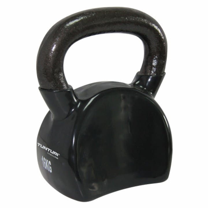 Reducere  RESIGILAT: Kettlebell vinil Tunturi, 16kg, black