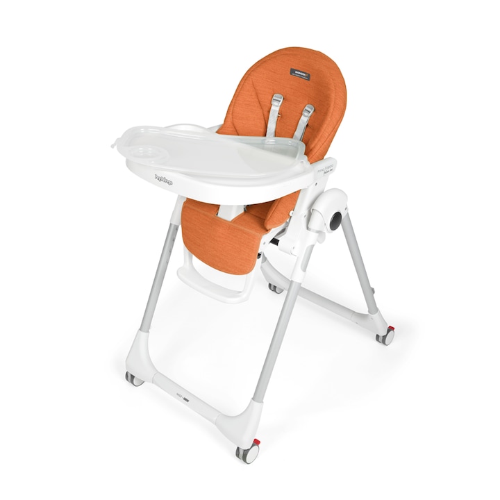 Reducere  RESIGILAT: Scaun de masa 2in1 Peg Perego Prima Pappa Zero Follow Me, 0-15 Kg, WonderOrange, Portocaliu