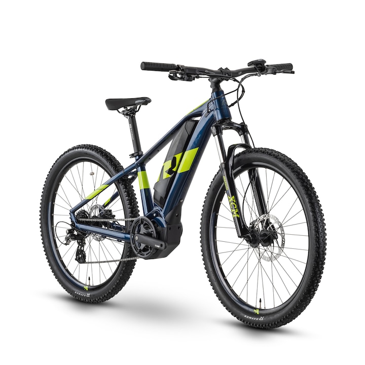 Reducere  RESIGILAT: Bicicleta Electrica Raymon HardRay E 1.0 – 27.5 Inch, S, Albastru-Verde