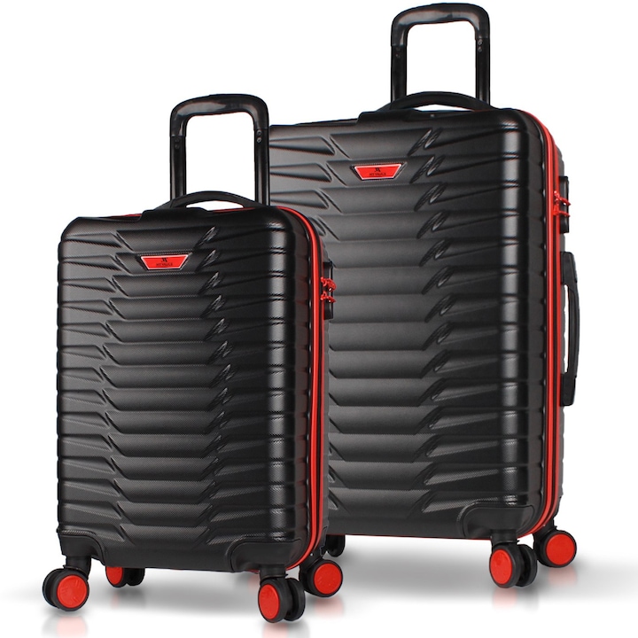 Reducere  RESIGILAT: Set trolere MYVALICE COCKOGLD, 65 x 41 x 27 & 56 x 34 x 26, Negru