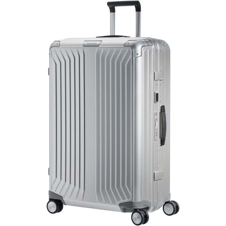 Reducere  RESIGILAT: Troler Samsonite Lite-Box ALU Spinner, 76x51x28 cm, 91 litri, aluminiu