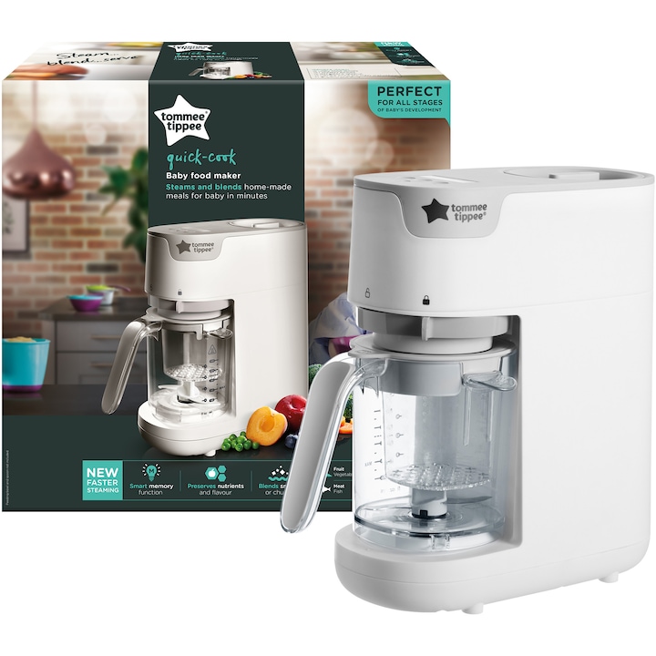 Reducere  RESIGILAT: Aparat de gatit rapid cu aburi si blender Tommee Tippee, Alb