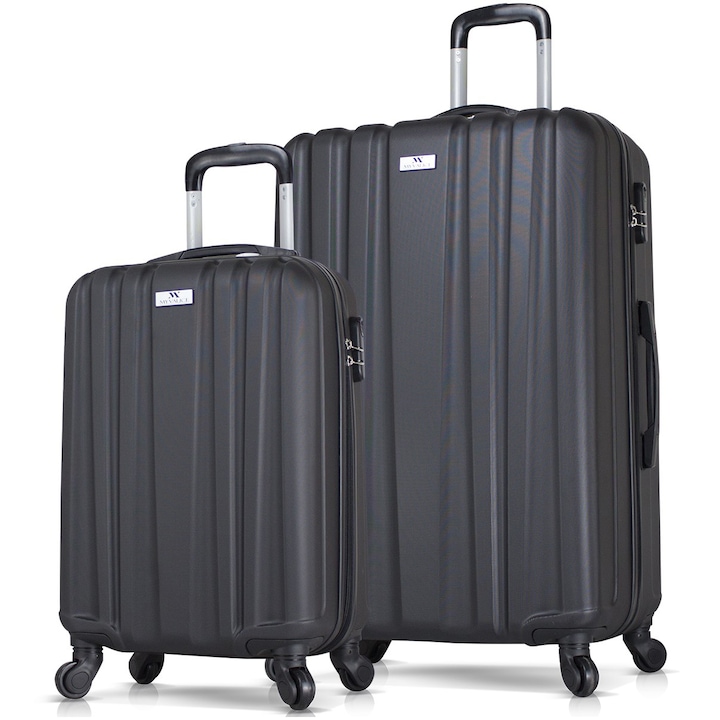 Reducere  RESIGILAT: Set trolere MYVALICE MV3097, Negru, 57 x 33 x 24 & 76 x 49 x 32