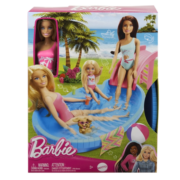 Reducere  RESIGILAT: Set de joaca Barbie – Barbie blonda si piscina