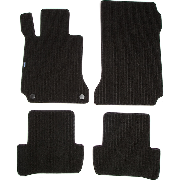 Reducere  RESIGILAT: Set 4 Covorase mocheta Petex pentru Mercedes C-Class (W204, S204) 2007-2014, negru