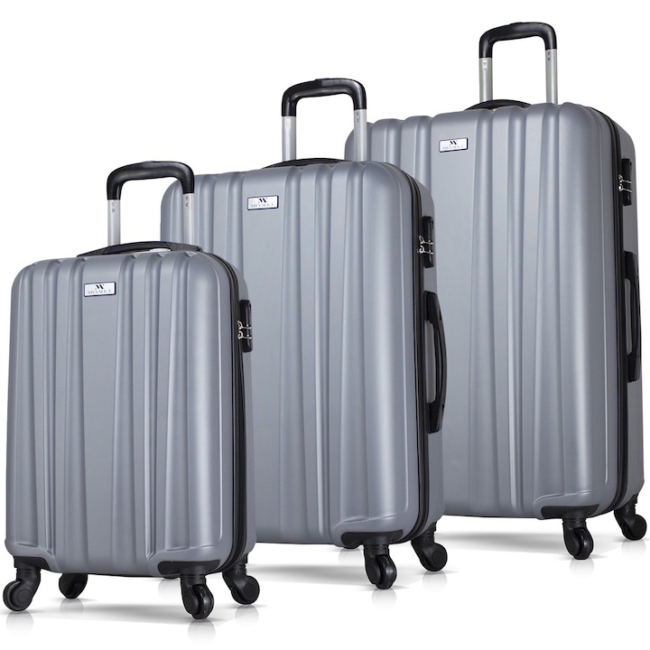 Reducere  RESIGILAT: Set trolere MyValice MV2892, Gri, 57 x 33 x 24 cm & 66 x 43 x 28 cm & 76 x 49 x 32 cm