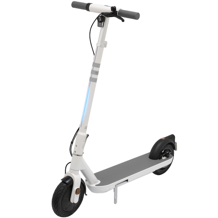 Reducere  RESIGILAT: Trotineta electrica OKAI NEON LITE ES10 White , Viteza maxima 25km/h, Autonomie maxima 30Km, Motor 300W, acumulator 36V 7.8 Ah, Roti 9″