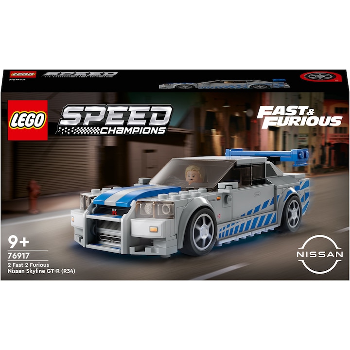 Reducere  RESIGILAT: LEGO® Speed Champions – Nissan Skyline GT-R (R34) Mai furios, mai iute 76917, 319 piese