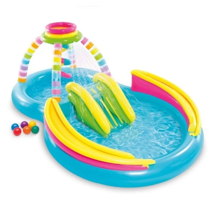 Reducere  RESIGILAT: Piscina gonflabila Intex – Rainbow, 295 x 191 x 109 cm