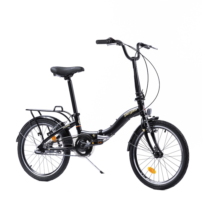 Reducere  RESIGILAT: Bicicleta Pegas Camping 20 inch, Aluminiu 3S Negru Nisipiu