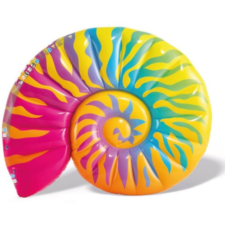 Reducere  RESIGILAT: Saltea gonflabila intex – Rainbow Seashell, 157x127x25 cm