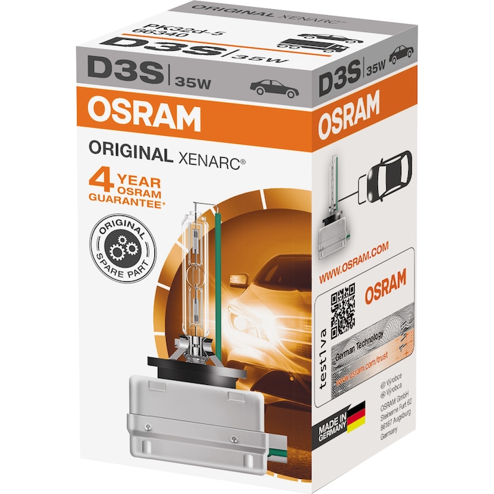 Reducere  RESIGILAT: Bec auto Xenon pentru far Osram D3S, 35W, 1 Buc