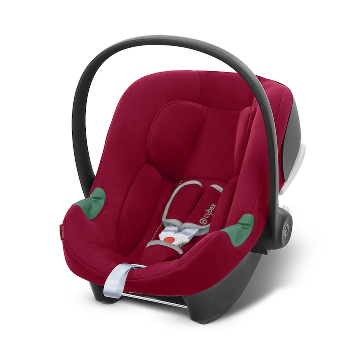 Reducere  RESIGILAT: Scoica auto Cybex Silver ATON B2 I-SIZE Dynamic Red, include baza ISOFIX Base One