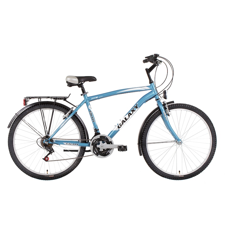 Reducere  RESIGILAT: Bicicleta trekking GLX 26″, albastru/alb