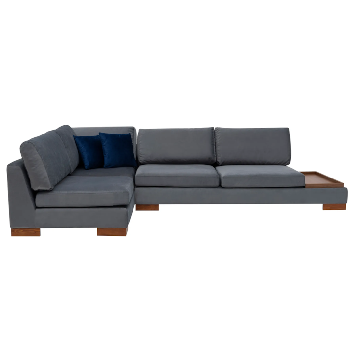 Reducere  RESIGILAT: Coltar modular Atelier Del Sofa Tulip, 317x97x63cm, Gri inchis