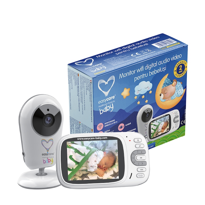 Reducere  RESIGILAT: Monitor wifi digital audio video Easycare Baby pentru bebelusi model VB609