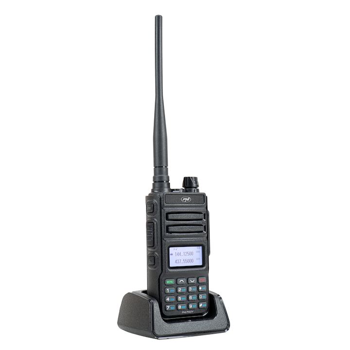 Reducere  RESIGILAT: Statie radio portabila VHF/UHF PNI P15UV dual band, 144-146MHz/430-440Mhz, 999CH, cu acumulator 1500 mAh