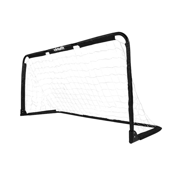 Reducere  RESIGILAT: Poarta de fotbal Pliabila VirtuFit Football Goal, Dimensiuni 200 x 100 cm, Plasa de poliester, Cadru din otel de 32 mm, 4 ancore