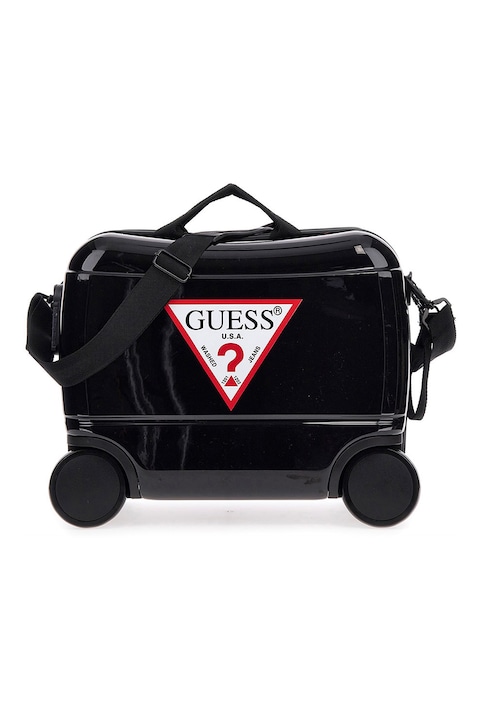 Reducere  RESIGILAT: Guess, Troler cu logo, Rosu, Negru, Alb