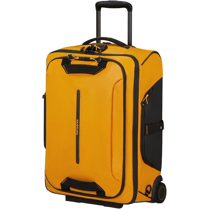 Reducere  RESIGILAT: Troler/rucsac cabina Samsonite Ecodiver Duffle, 55x40x25 cm, 51 litri, galben