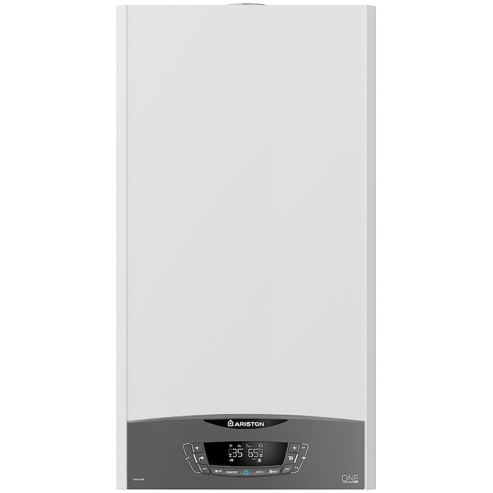 Reducere  RESIGILAT: Centrala termica murala in condensare Ariston CLAS ONE WIFI 30, 30 kW, gaz natural + GPL, afisaj LCD, schimbator caldura otel inoxidabil, control vocal, fara kit inclus