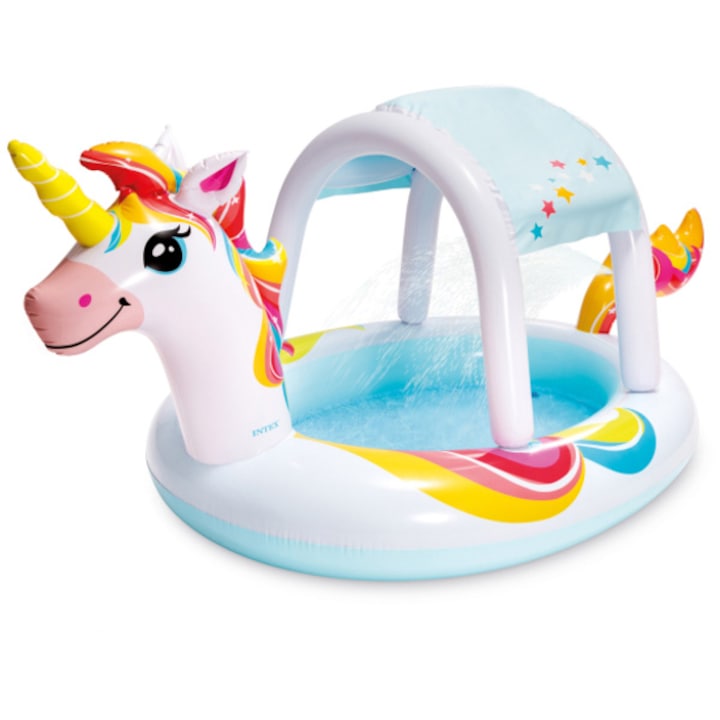 Reducere  RESIGILAT: Piscina gonflabila Intex – Unicorn Spray pool, 254x132x109 cm