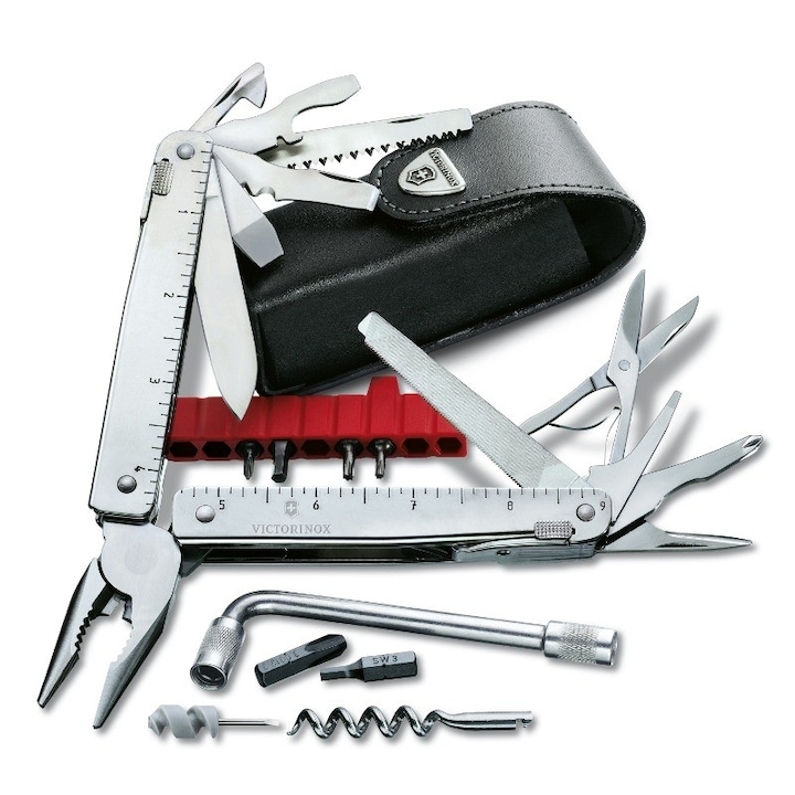 Reducere  RESIGILAT: Cleste multifunctional Victorinox 3.0338.L Swiss Tool X Plus, 39 functii, argintiu