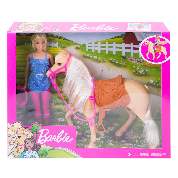 Reducere  RESIGILAT: Set de joaca Barbie – Papusa si cal