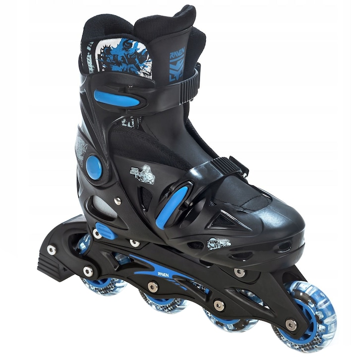 Reducere  RESIGILAT: Role inline 3w1 Raven Singer Black/Blue 29-32 (XS), pentru copii