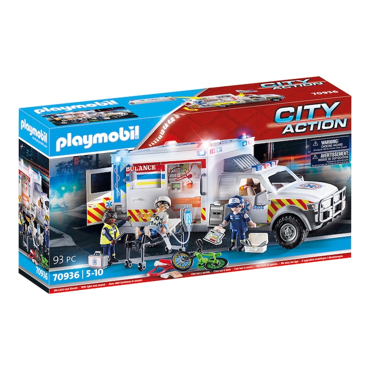 Reducere  RESIGILAT: Playmobil City Action – Ambulanta cu lumini si sunete