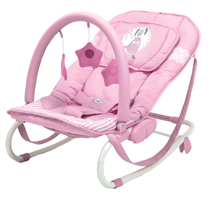 Reducere  RESIGILAT: Balansoar bebelusi Asalvo Relax Bunny Pink, Roz