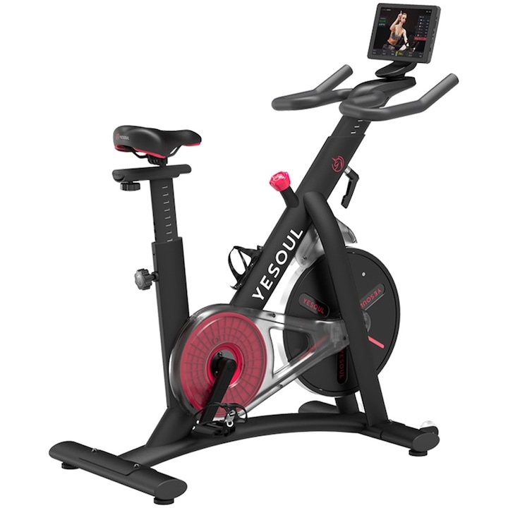 Reducere  RESIGILAT: Bicicleta spinning smart Yesoul S3 Pro, rezistenta magnetica, volanta 6 kg, bluetooth, greutate maxima utilizator 120 kg, negru