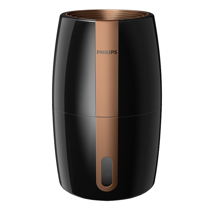 Reducere  RESIGILAT: Umidificator Philips HU2718/10, seria 2000, acoperire de pana la 32 m², Rata de umidificare de 200 ml/h, NanoCloud, 3 viteze, Auto & Sleep, rezervor 2L, Negru