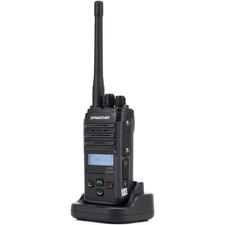 Reducere  RESIGILAT: Statie radio portabila PMR Dynascan LP-50, 16CH, Scan, Vox, CTCSS, DCS, acumulator 2000mAh, IP67