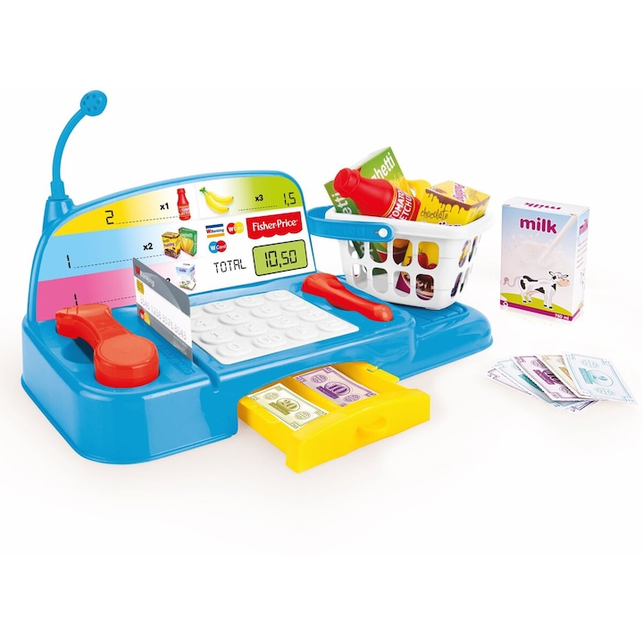 Reducere  RESIGILAT: Casa de marcat Fisher Price – Micutul casier, cu accesorii