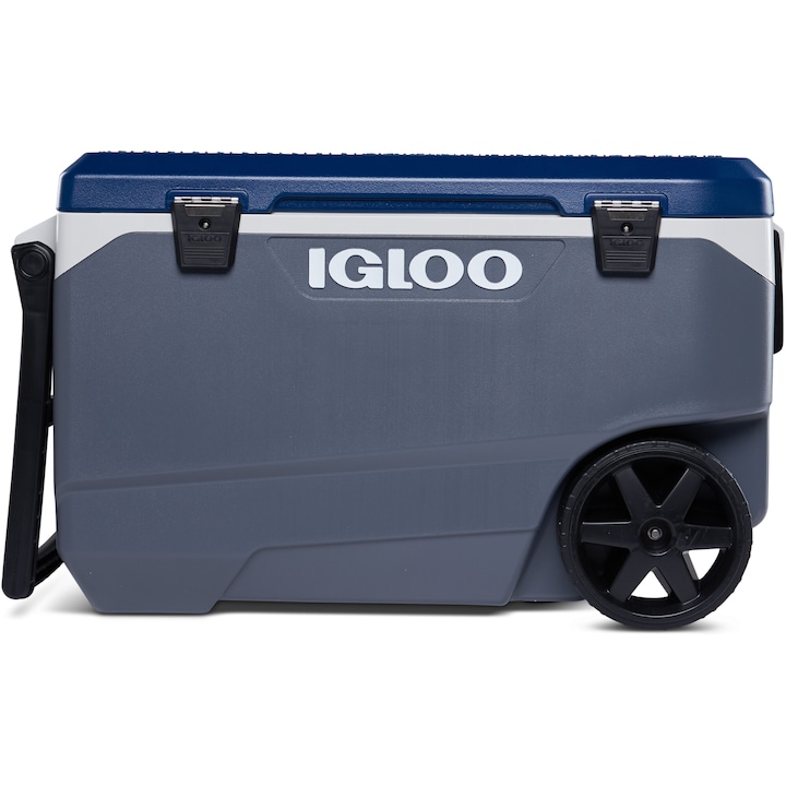 Reducere  RESIGILAT: Lada frigorifica cu roti Igloo Maxcold Latitude 90, 85 litri, gri/alb/blue/negru