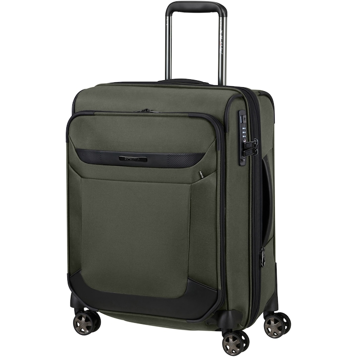 Reducere  RESIGILAT: Troler cabina extensibil Samsonite Pro-DLX 6 Spinner, 55x40x23/28 cm, 45/52.5 litri, verde