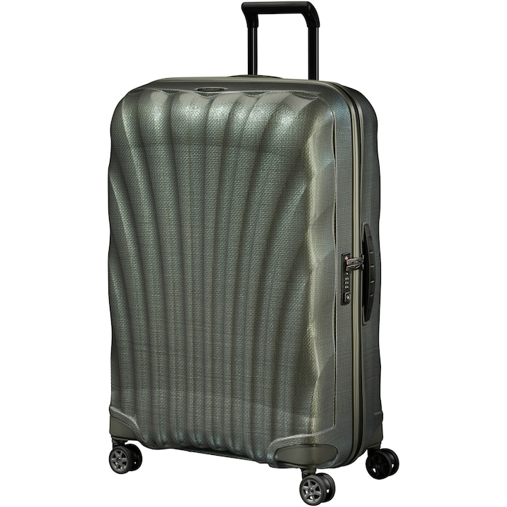 Reducere  RESIGILAT: Troler Samsonite C-Lite Spinner 75x51x31 cm, 94 litri, metalic verde