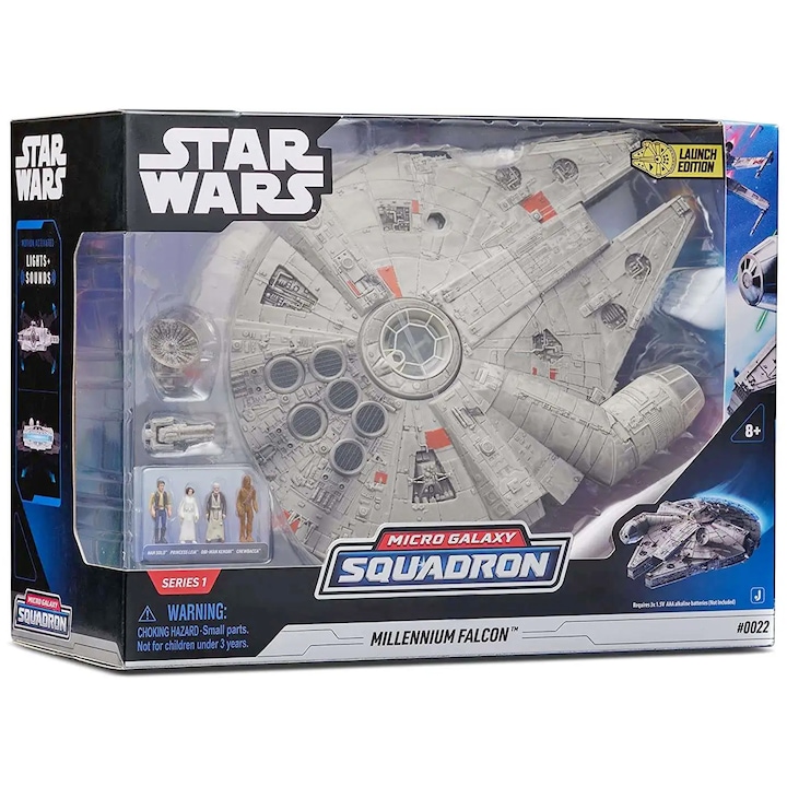 Reducere  RESIGILAT: Vehicul, Jazwares, Star Wars de 23 cm cu figurine, The Millennium Falcon, multicolor