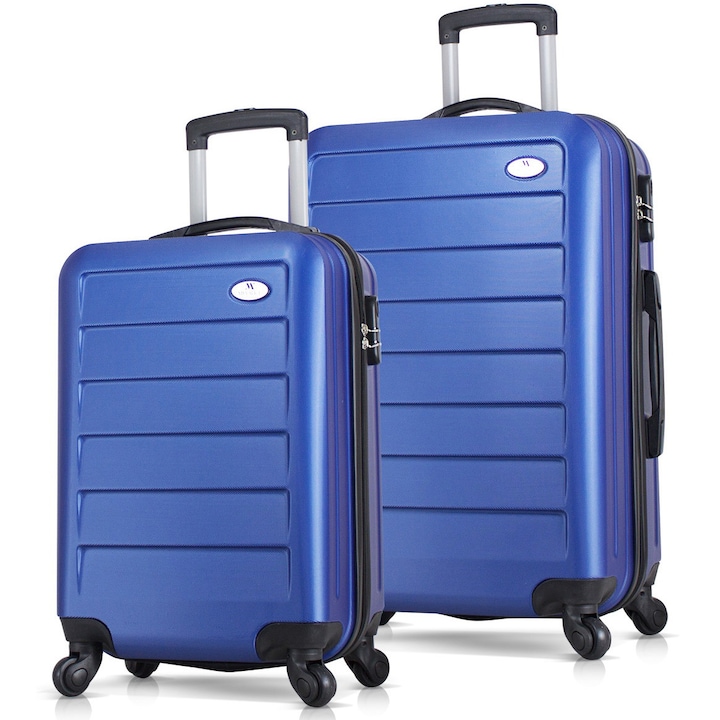 Reducere  RESIGILAT: Set trolere MYVALICE Ruby – MV6332, Albastru, 57 x 34 x 25 & 66 x 43 x 27