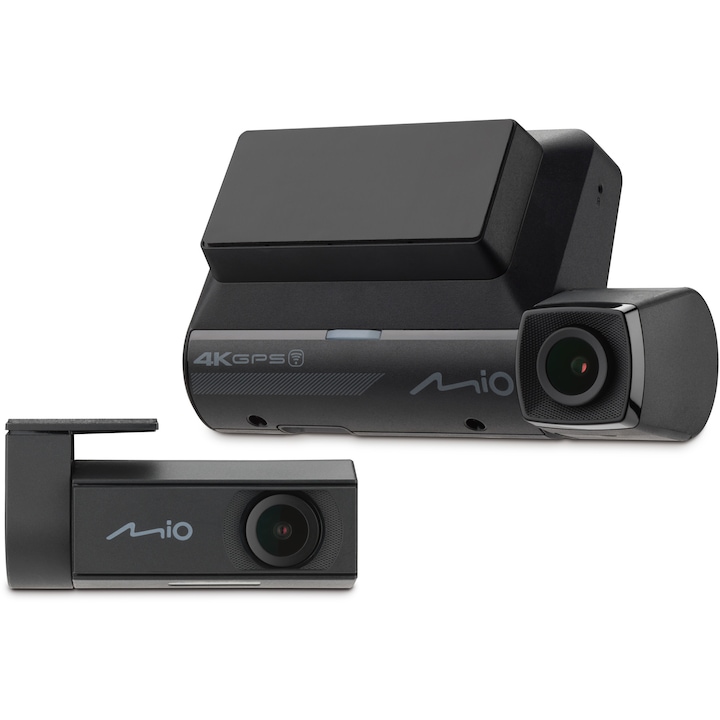 Reducere  RESIGILAT: Camera video auto duala Mio MiVue 955WD, 4K/2.5K, HDR, Wi-Fi, GPS, Alerta medie camera radar fix, Negru