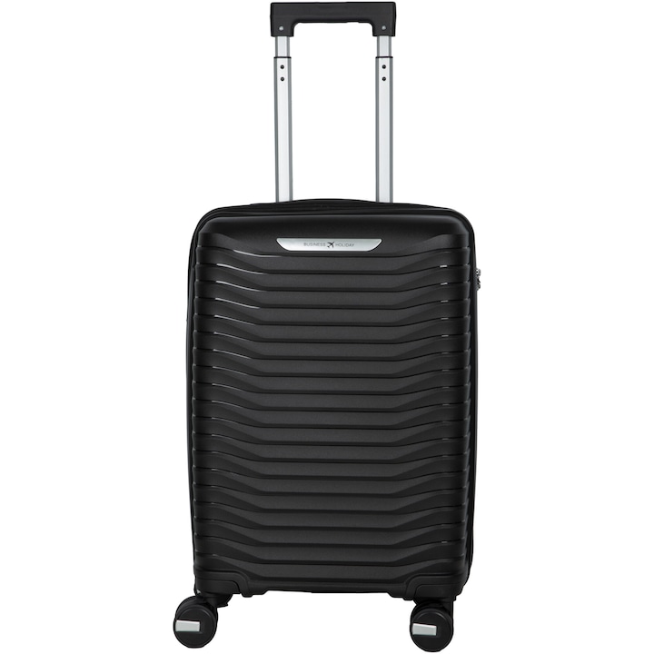 Reducere  RESIGILAT: Troler de cabina Business Holiday Express, cifru, TSA, 55 cm, negru