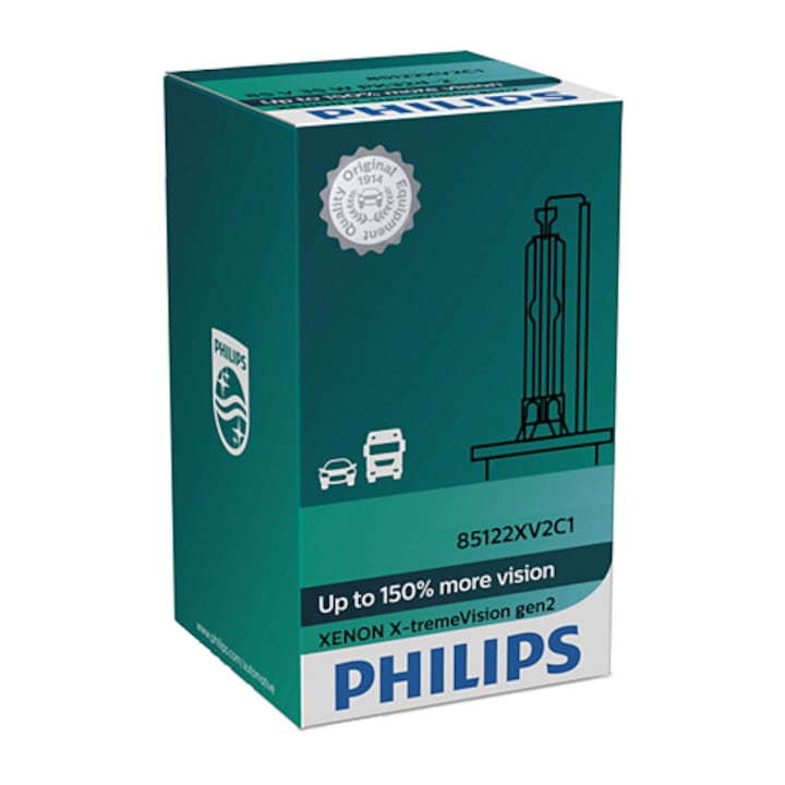 Reducere  RESIGILAT: Bec auto Xenon pentru far Philips D1S Extreme Vision, 85V, 35W, 1 Buc