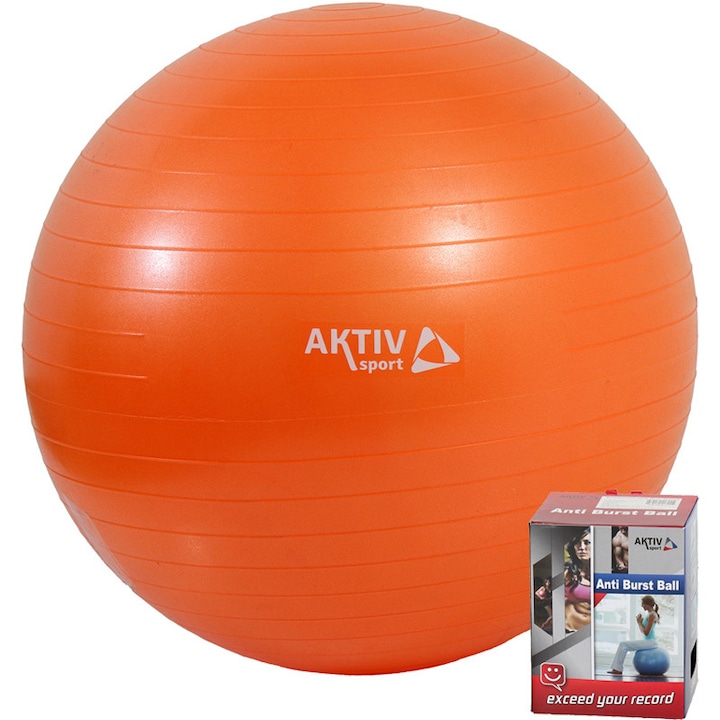 Reducere  RESIGILAT: Minge fitness, Aktivsport, 55 cm, portocaliu