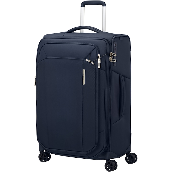 Reducere  RESIGILAT: Troler extensibil Samsonite Respark Spinner, 67x43x29/33 cm, 82/92 litri, bleumarin