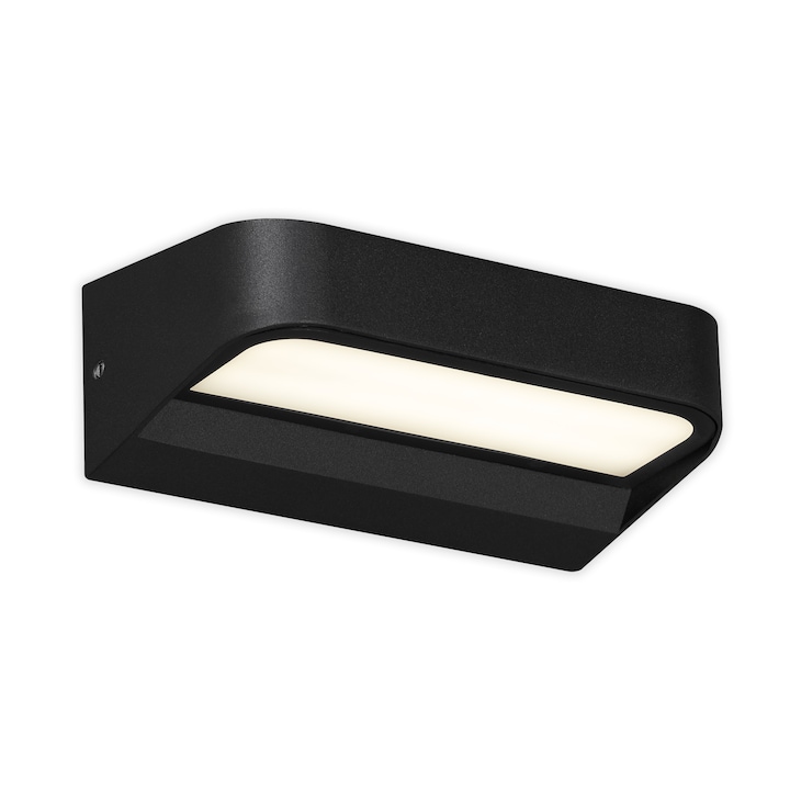 Reducere  RESIGILAT: Aplica LED pentru exterior Briloner Leuchen Ahlen, 8W, 900 lumeni, lumina neutra (4000K), IP44, Negru