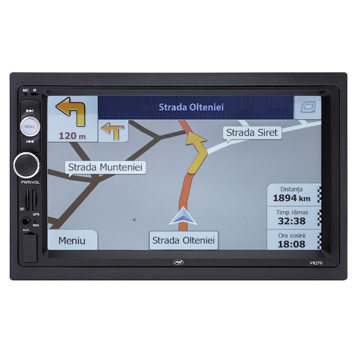 Reducere  RESIGILAT: Navigatie multimedia PNI V8270 2 DIN cu GPS MP5, touch screen 7 inch, radio FM, Bluetooth, Mirror Link, AUX, USB, microSD