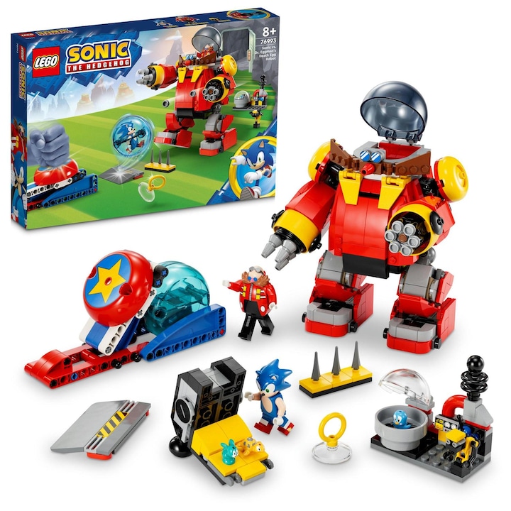 Reducere  RESIGILAT: LEGO® Sonic – Sonic vs. Robotul Death Egg al Dr. Eggman 76993, 615 piese