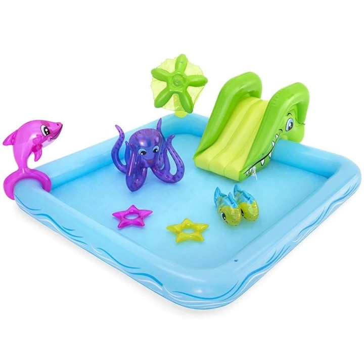 Reducere  RESIGILAT: Piscina gonflabila pentru copii Bestway, Fantastic Aquarium Play Center, 239cm x 206cm x 86cm